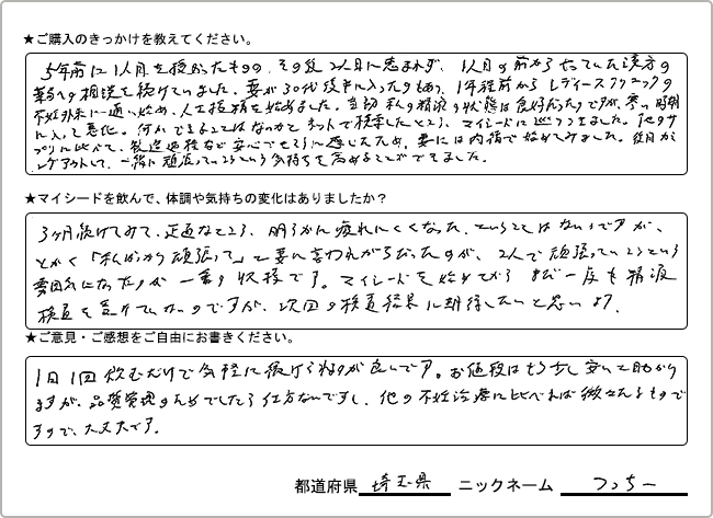 つっちー様様の
手書きアンケート